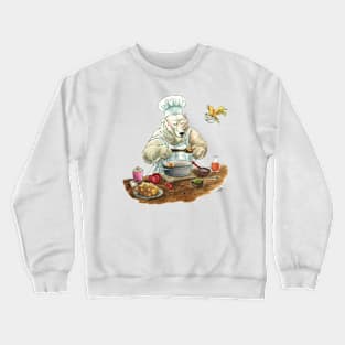 Cooking Bear Watercolour Children's Book Painting Crewneck Sweatshirt